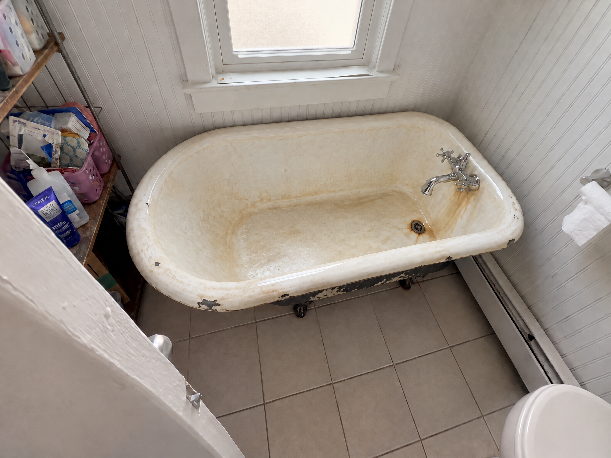 Clawfoot Bathtub Restoration — before