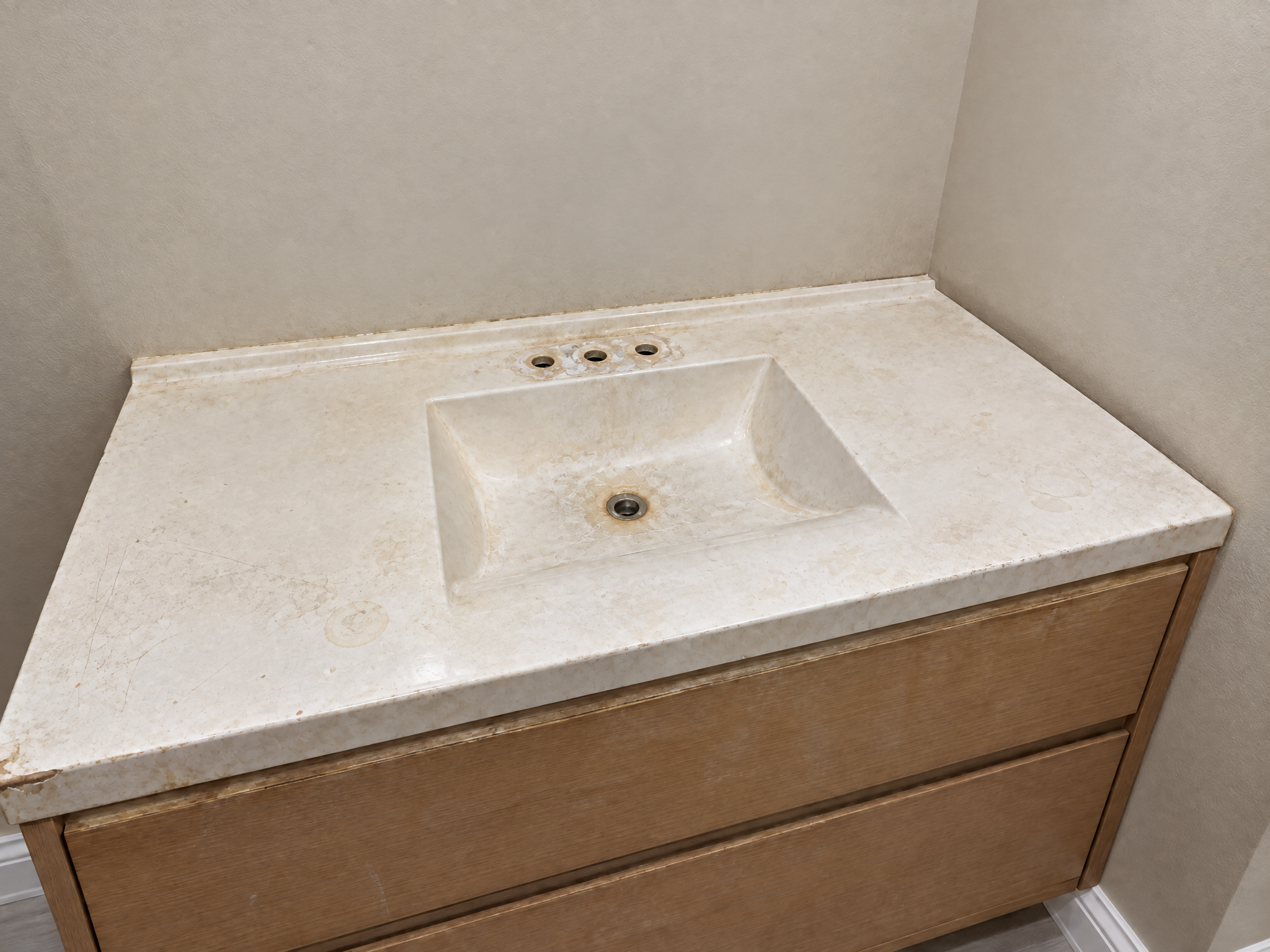 Bathroom Sink & Vanity Refinishing — before