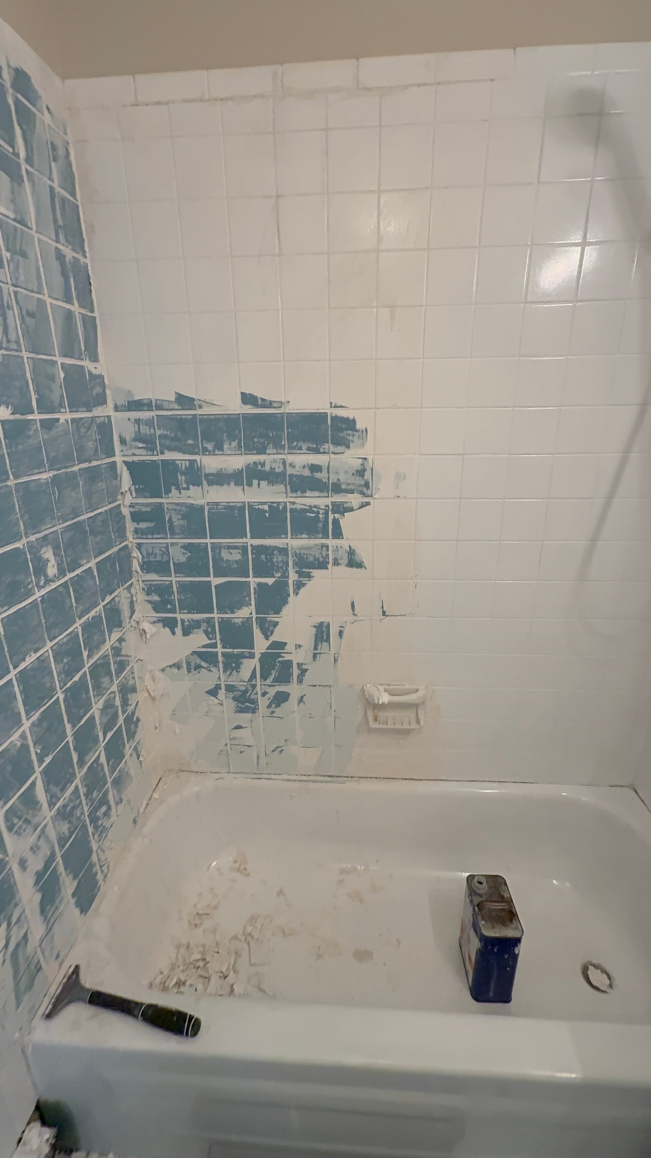 Tile Refinishing — In Progress — after