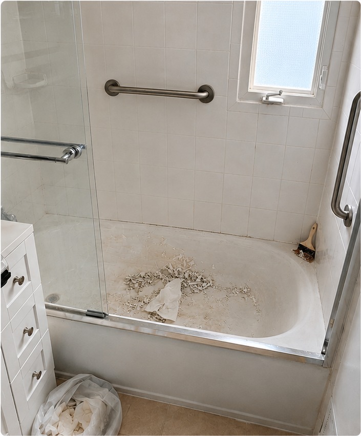 Tub & Tile Reglazing — before